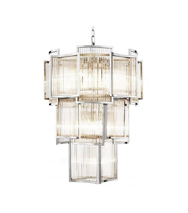 Rylight Luxury Style Crystal Chandelier in Gold/Chrome Finish