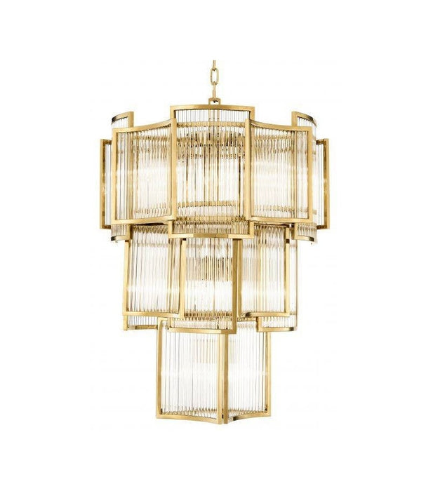 Rylight Luxury Style Crystal Chandelier in Gold/Chrome Finish