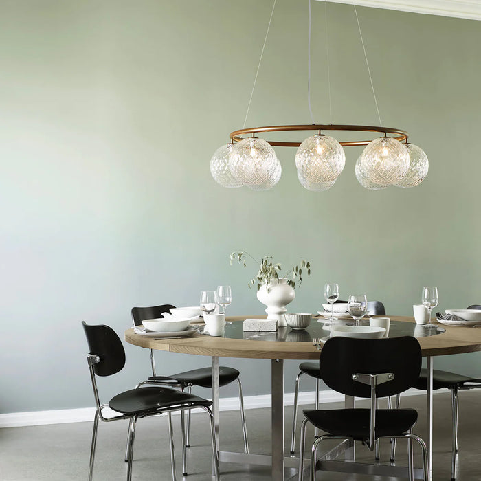 Rylight Oval/Ring 3/6/8-Globes Class Chandelier