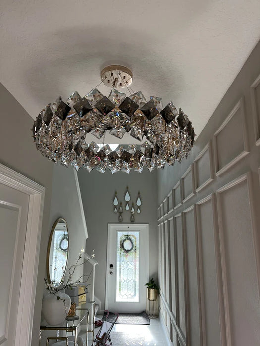 Rylight 6/8 Light Diamond-shaped Crystal Chandelier