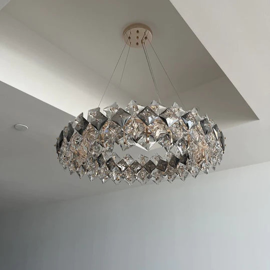 Rylight 6/8 Light Diamond-shaped Crystal Chandelier