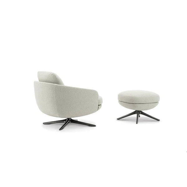 Rylight Modern White Revolving Lounge Chair