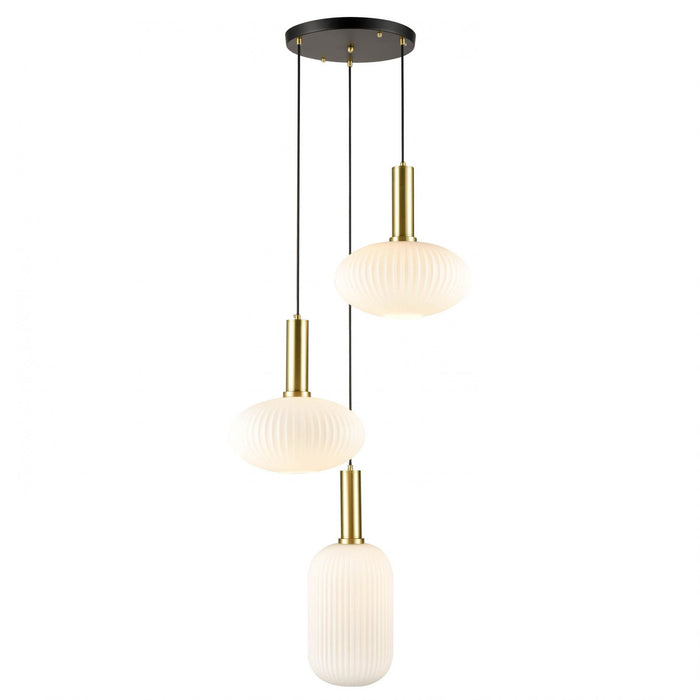 Rylight 3-Light Nordic Minimalist Modern Luxury Glass Chandelier