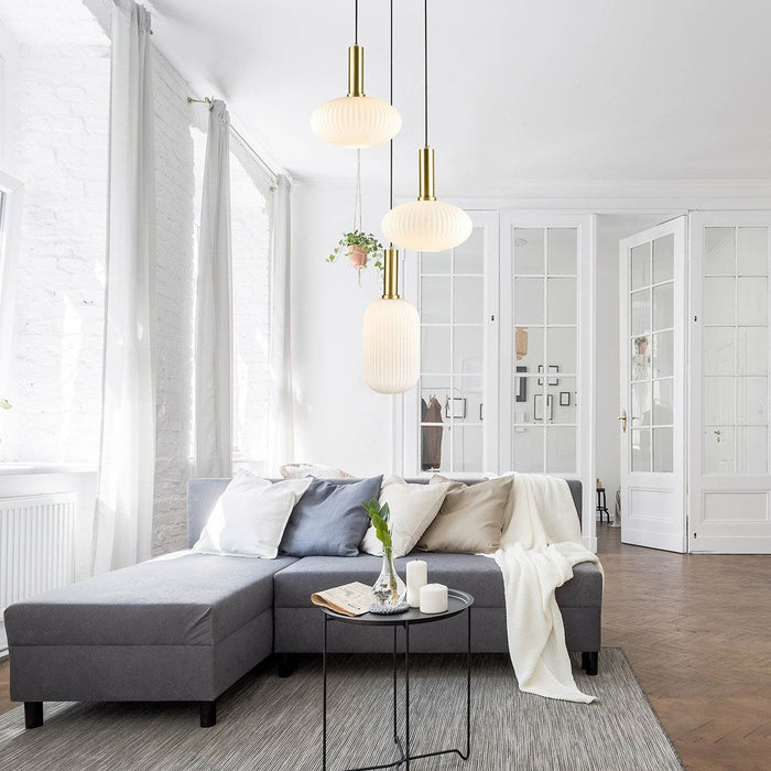 Rylight 3-lichts Scandinavische minimalistische moderne luxe glazen kroonluchter