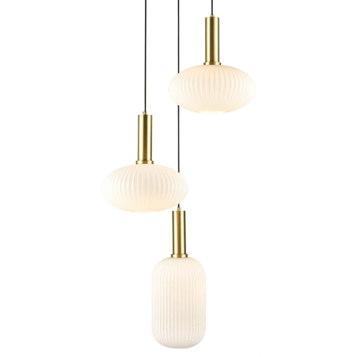 Rylight 3-lichts Scandinavische minimalistische moderne luxe glazen kroonluchter