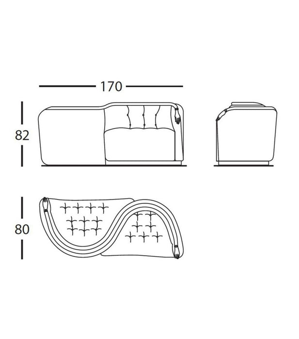 Rylight 2-Seater S-Shape Sofa