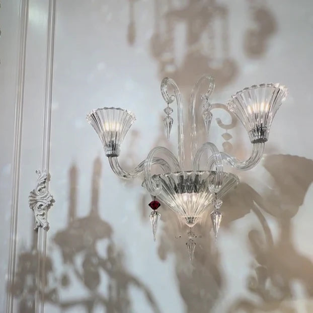 Rylight 2/3-Arm Oriental Classical Crystal Wall Lamp