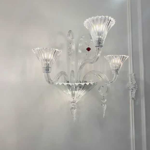 Rylight 2/3-Arm Oriental Classical Crystal Wall Lamp