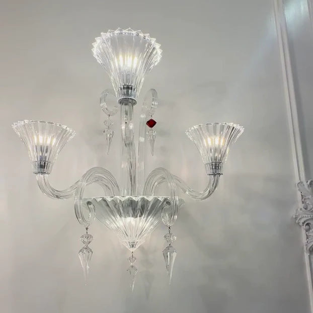 Rylight 2/3-Arm Oriental Classical Crystal Wall Lamp