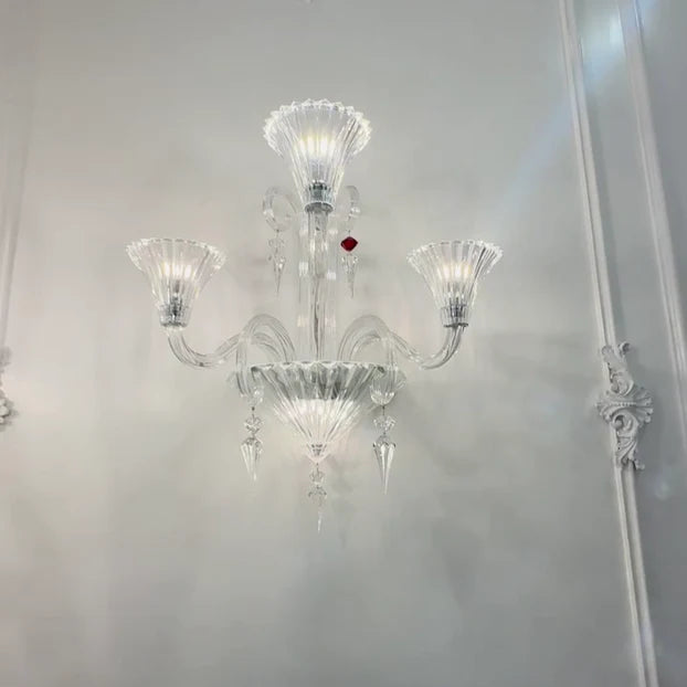 Rylight 2/3-Arm Oriental Classical Crystal Wall Lamp